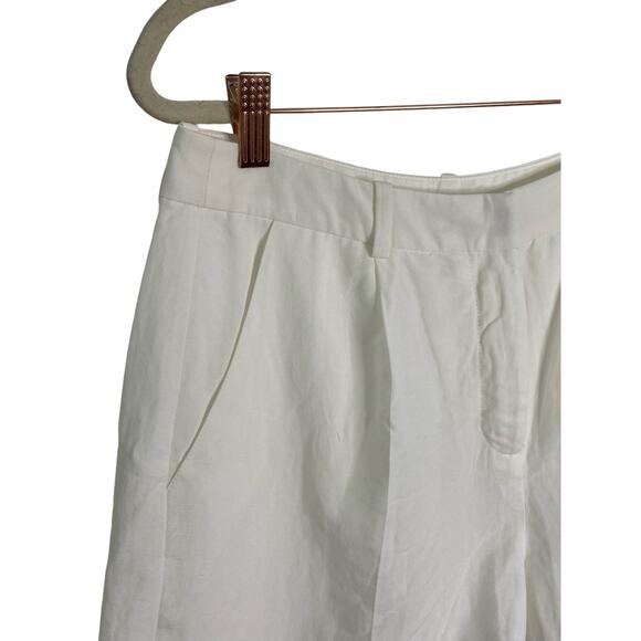 Amanda Uprichard Wallace 100% Linen Short Pleated Front Beachy Vacation Sz S - Picture 5 of 11